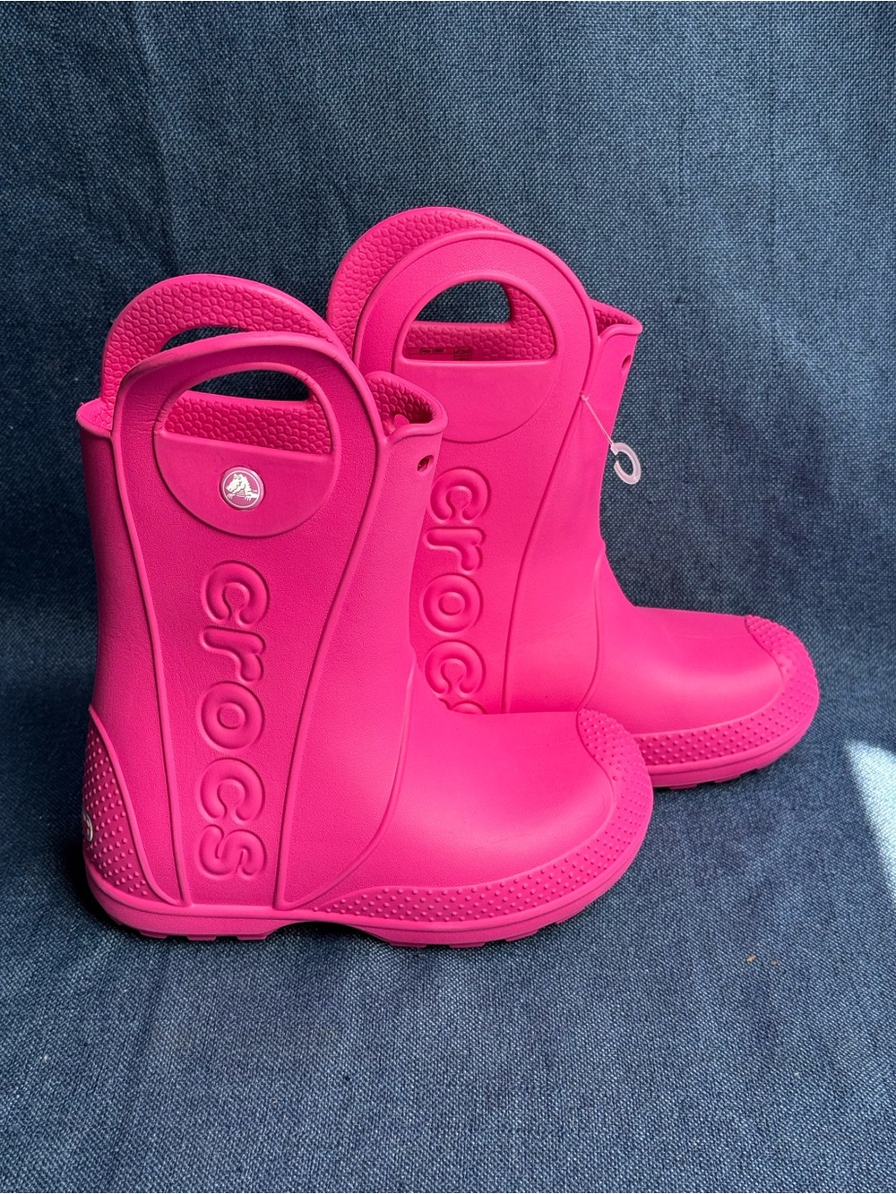 Crocs Kids Handle It Rain Boots Candy Pink Waterproof Toddler Shoes Size C 12